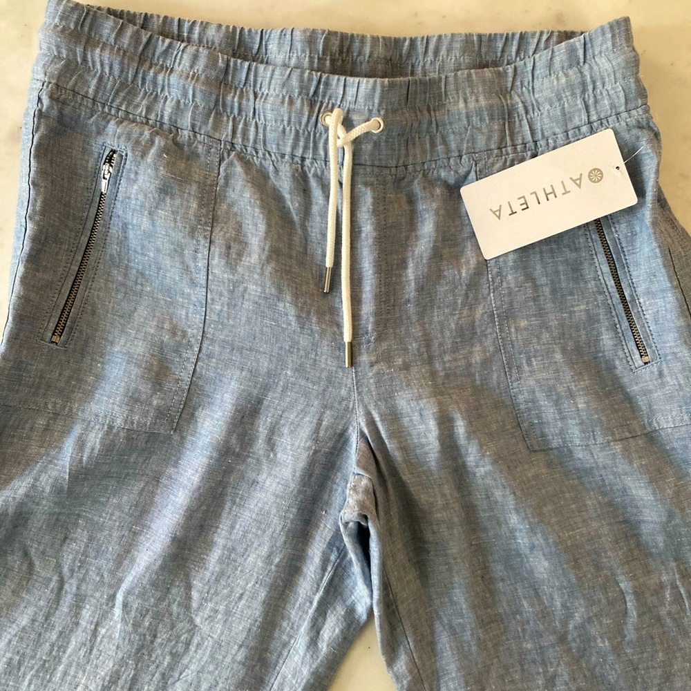 Athleta Cabo Linen Wide Leg Pant - 14